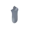 Men's summer breathable mesh low-cut boat socks with tab in gray blue, comfortable casual style. - One Size / Fog Blue