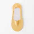 Ice silk men's low cut invisible boat socks yellow breathable anti slip casual socks - Men's One Size / Bright yellow