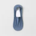Blue mesh invisible boat socks for men, thin summer low-cut breathable short socks. - One Size / Simple White Card Packaging / Blue