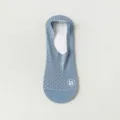 Men's summer ice silk breathable mesh low cut invisible socks non slip footwear - One Size / Blue