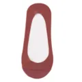 Women invisible ice silk boat socks anti-slip summer low cut shallow mouth casual socks - One Size / Dark Red