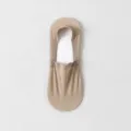 Men's invisible summer thin mesh boat socks, skin color breathable anti-slip low cut socks. - One Size / Simple White Card Packaging / Khaki