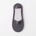 Men's ice silk invisible boat socks, solid dark gray low cut no show socks for summer wear. - Men's One Size / Dark Gray