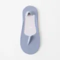 Men's ice silk shallow cut invisible socks, anti slip boat socks, breathable casual wear. - Men's One Size / Blue