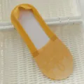 Gelbe Spitzen Unsichtbare Bootssocken Damen Sommer Dünne Atmungsaktive Anti-Rutsch Socken - Einheitsgröße / Kurkuma