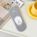 Summer thin low-cut invisible boat socks for women, cute grey cartoon rabbit print short socks. - One Size / Light Gray