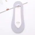 Light purple ice silk no-show socks, breathable summer thin low cut invisible socks. - One Size / Light Gray