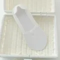 Weiße Damen Spitzen Füßlinge unsichtbare Boot Socken Sommer dünne Mesh Anti-Rutsch Baumwolle. - Weiß