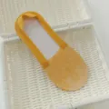 Damen gelbe spitze unsichtbare bootsocken sommer dünner baumwollboden flacher ausschnitt - Kurkuma