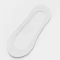 Weisse Eisseide unsichtbare Bootsocken fuer Damen, flache flache rutschfeste kurze Socken. - Einheitsgröße 35-39 / Weiß