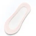 Damen Eisseide unsichtbare Füßlinge flacher Mund hellrosa rutschfest atmungsaktive Socken - Einheitsgröße 35-39 / Rosa