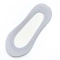 Women's ice silk low cut no show socks breathable cotton bottom anti slip invisible socks - One Size 35-39 / Light Gray