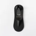 Schwarze Eisseide unsichtbare Socken für Herren, flache atmungsaktive rutschfeste Bootssocken. - Einheitsgröße / Schwarz