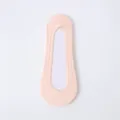 Damen flache Bootsocken rosa Eisseide Baumwollsohle rutschfest unsichtbar Sommer Alltag - Einheitsgröße / Rosa