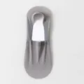 Heren ijszijde onzichtbare sokken dun ademend mesh zomer bootssokken in de kleur grijs - Eén maat / Lichtgrijs