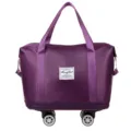 Lila Rollende Reise-Dufeltasche mit Universalrädern und großem Fassungsvermögen Design - Dunkellila