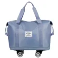 Erweiterbare Reisetasche mit Universalrädern große Kapazität Gepäcktasche für Fitness Business - Blau