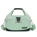 Bolso de hombro informal de nailon verde claro para mujer, elegante bolso cruzado. - Verde claro