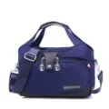 Women nylon shoulder bag large capacity casual crossbody handbag variant blue style. - Blue