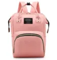Sac à dos à langer multifonctionnel rose, grande capacité pour voyage et bébé. - Rose