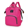 Grand sac à dos à langer rose grande capacité sac à dos de voyage multifonction pour maman bébé - Rose rouge