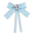 Süße blaue Schleife mit Strass Katzen Mitte, perfektes Haaraccessoire für kleine Mädchen. - Mustergröße - 20 mm / Hellblau