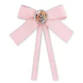 Kinder rosa Haarschleife mit Strass Katze Mitte süße Schleife Haarspange für Mädchen - Mustergröße - 20 mm / Rosa