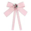 Rosa Schleifen Haarklammer mit Strasssteinen und niedlichem Katzenmotiv für süße Mädchen. - Mustergröße - 20 mm / Rosa
