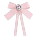 Süße rosa Schleife Haarklammer für Kinder mit Glitzerkante und dem Katzendesign Accessoire - Mustergröße - 20 mm / Rosa