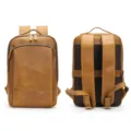 Zaino in vera pelle vintage da uomo, grande capacità borsa da viaggio in pelle bovina. - 5009 Marrone (rete sul retro)