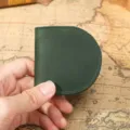 Dark green crazy horse leather mini coin purse, vintage style leather coin pouch for daily. - Green