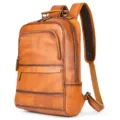 Zaino marrone in pelle crazy horse da uomo, elegante variante borsa viaggio lavoro per laptop. - Serie 2252 / Marrone
