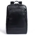 Zaino uomo in vera pelle borsa porta pc 15.6 pollici affari casual nero da viaggio - 8110 Nero