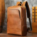 Vintage brown crazy horse leather backpack for men, stylish business travel laptop bag. - Series 2253 / Crazy Horse Brown