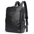 Zaino in pelle nera da uomo, borsa da viaggio per affari laptop scuola elegante. - 9196 nero