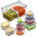 Transparente Frischhaltedosen Set aus Kunststoff mit Deckeln zur perfekten Kuechenaufbewahrung. - ZG-1298A / Transparent