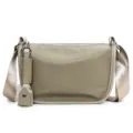 Borsa a tracolla in vera pelle da donna, elegante borsa a spalla casual con cinturino largo. - Kaki