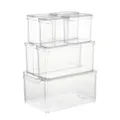 Set di contenitori trasparenti in plastica per frigorifero scatole impilabili cucina. - Set da 7 pezzi alto ZG-1131