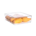 Transparente Kunststoff Kühlschrank Aufbewahrungsbox mit Abtropfschale für frisches Obst - ZG-1120 / Transparent