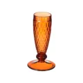 Calice à vin vintage en plastique ambre avec motif diamant élégant pour fête et maison - Petit (Dia4.4x14cm) / Orange