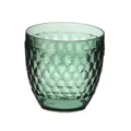 Green diamond pattern drinking cup, acrylic plastic water glass tumbler for daily home use. - L / Dark Green