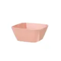 Rosa quadratische Kunststoff Salatschüssel, makaronfarbener Obstteller für zu Hause. - 1172: 11,8*11,8*4,4 cm / 350 ml / Rosa
