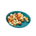 Simple Round Plastic Serving Plate Bone Dish Snack Tray Blue Color Household Variant - 11781: Dia 15*2.3 CM / Emerald