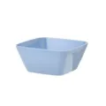 Hellblaue quadratische Kunststoff Obstsalat Schüssel Macaron Farbe Snack Süßigkeiten Behälter - 1172: 11,8*11,8*4,4 cm / 350 ml / Hellblau