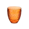 Bicchiere in plastica arancione con motivo diamante, tazza d'acqua acrilica trasparente casa. - Taglia S / Arancione