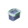 Clear plastic food storage container with green lid for fresh fruits and vegetables SKU. - ZG-1270 / Dark Green