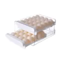 Double-layer drawer egg storage box transparent refrigerator egg holder organizer tray - ZG-3100