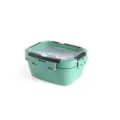 Green plastic food storage container with date tracker lid, airtight lunch box for kitchen. - ZG-1162 Small - Army Green