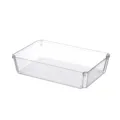 Transparent plastic drawer organizer clear storage bin wardrobe kitchen container variant - 1240-2 (23x15.3x5.2cm)