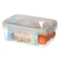 Contenitore di stoccaggio in plastica rettangolare per uso alimentare con coperchio. - Versione Corta / Verde